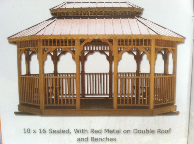 Oblong Wooden Gazebos | ShedsNashville.com